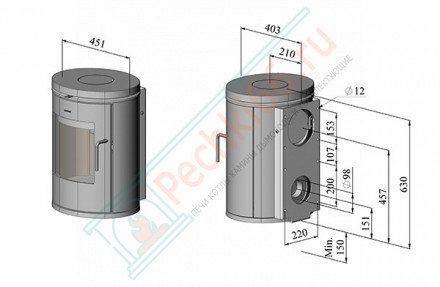 Подвесная чугунная печь Morsø 6170 (Morso)