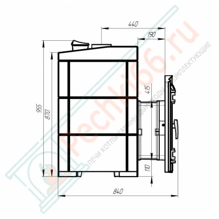 Печь Атмосфера L, в облицовке талькохлорит, узор №7 (ProMetall)