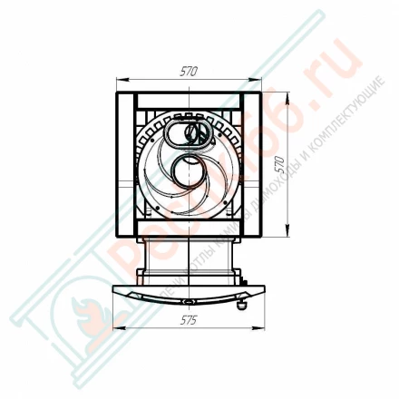 Печь Атмосфера L, в облицовке талькохлорит, узор №7 (ProMetall)