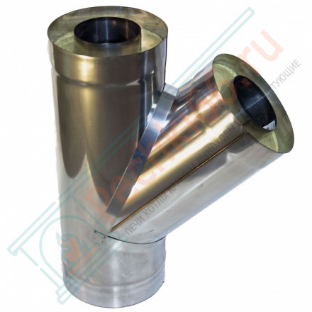 Сэндвич-тройник 135° (НЕРЖ-439/1,0-НЕРЖ-439/0,5) d-120/200 (УМК)