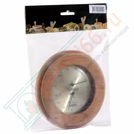 Термогигрометр круглый 231-THD, кедр (Sawo)