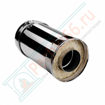 Сэндвич труба V50R с изол L=250 (AISI-321/0,8-AISI-304/0,5) d-120/220 (Вулкан-Cerablanket)
