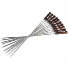 Набор шампуров L=45 см, с деревянной ручкой, 10 шт Набор шампуров L=45 см, с деревянной ручкой, 10 шт