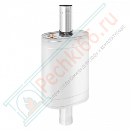 Бак на трубе овальный (НЕРЖ-439/0,8мм) 55 л, d-115 (Россия)