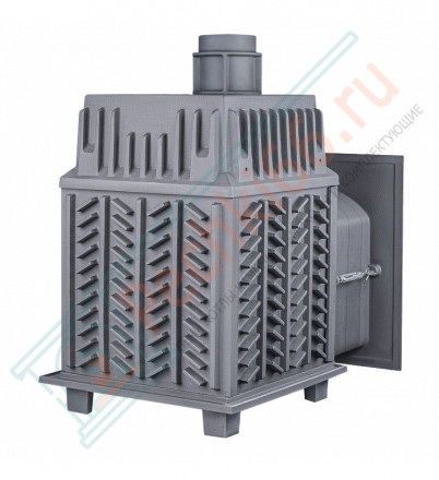 Печь для бани Гефест Гром 50 (П2) в облицовке Президент 1200/40 Серпентинит (ТехноЛит)