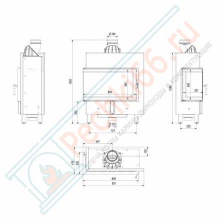 Стальная топка LUCY/14/SLIM/L/BS (Kratki)