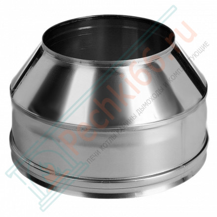 Конус на трубу с изол (НЕРЖ-321/0,5-НЕРЖ-439/0,5) d-115/200 (Дымок-Lux)