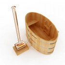 Японская баня Фурако овальная с внешней печкой 120х200х120 (НКЗ)