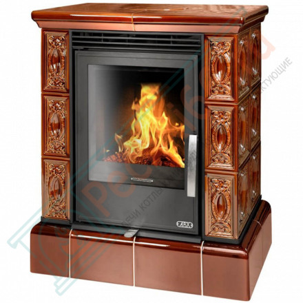 Керамическая печь Helvetia KPI, кафельный цоколь, Т/О 6.9 кВт, 2-цвета (ABX)