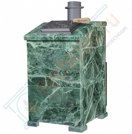 Печь для бани Гефест Гром 50 (П2) в облицовке Президент (1200/50) Змеевик (ТехноЛит)