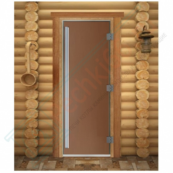 Дверь для бани и сауны Престиж бронза матовая, 200х70 по коробке (DoorWood) в Санкт-Петербурге