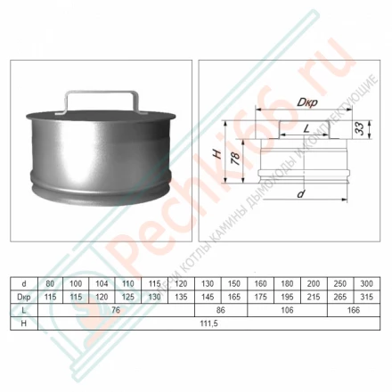 Ревизия на трубу без изол (AISI-321/0,5мм) d-250 (Вулкан)