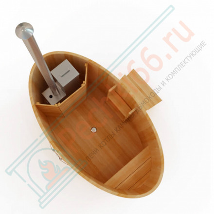 Японская баня Фурако овальная с внутренней печкой 120х160х120 (НКЗ)