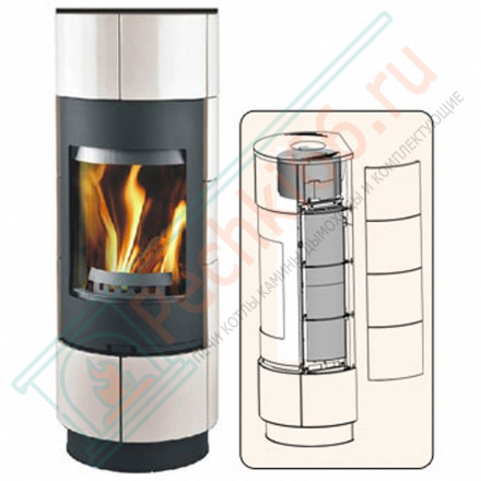 Печь-камин Atika Serpentino, талькохлорит (Thorma)