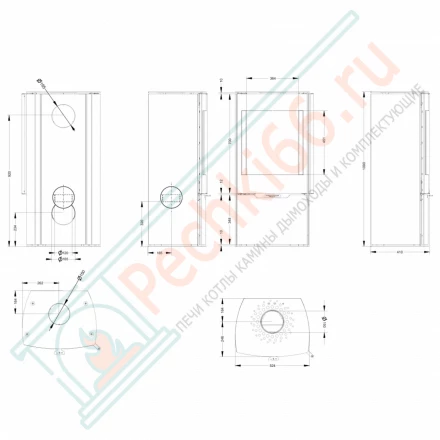 Печь-камин F 451 на дровнике (Астов)