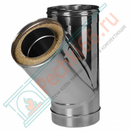 Тройник 45° с изол (НЕРЖ-321/0,5-НЕРЖ-439/0,5) d-300/380 (Дымок-Lux)