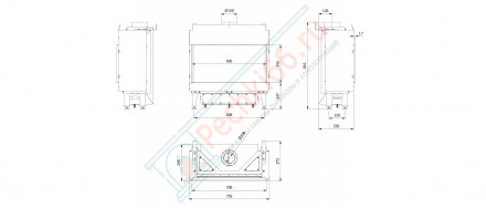Газовый камин LEO/70/G20 (магистральный газ) (Kratki)