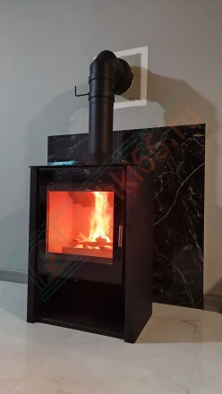 Печь-камин Мета-Бел Севан 7 под ключ (монтаж 12.2023)