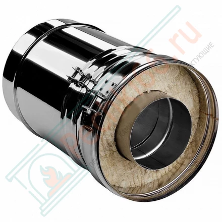 Труба V50R телескопическая с изол L=260-380 (AISI-321/0,5-AISI-304/0,5) d-150/250 (Вулкан)