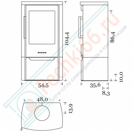 Печь камин Miro 4 в облицовке из талькохлорита (Wiking)