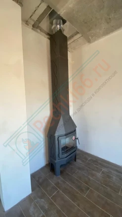 Печь-камин ЭкоКамин Мюнхен пристенно-угловой под ключ (монтаж 02.2019)