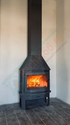 Печь-камин ЭкоКамин Мюнхен пристенно-угловой под ключ (монтаж 02.2019)