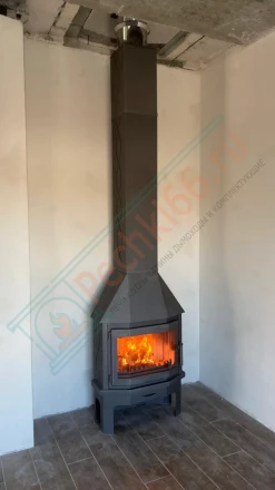 Печь-камин ЭкоКамин Мюнхен пристенно-угловой под ключ (монтаж 02.2019)