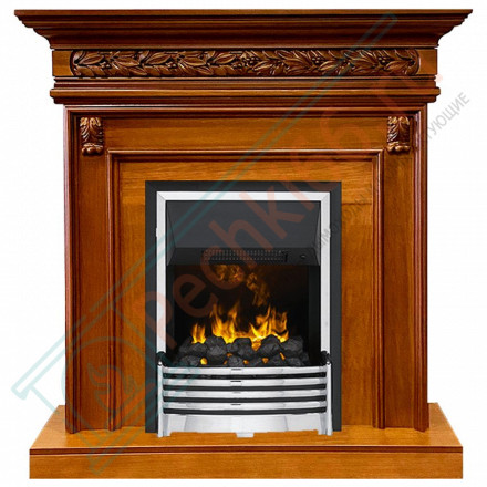 Каминокомплект Valletta - Орех с очагом Flagstaff