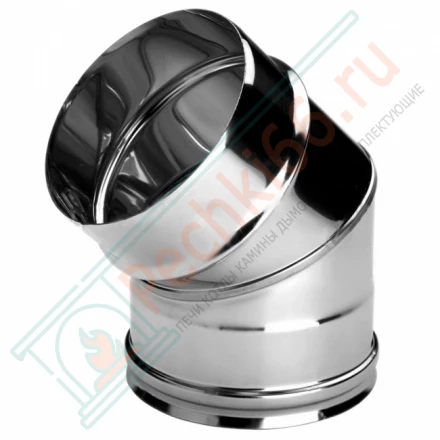 Отвод одностенный 45° (AISI-310S/0,8мм) d-130 (Вулкан)