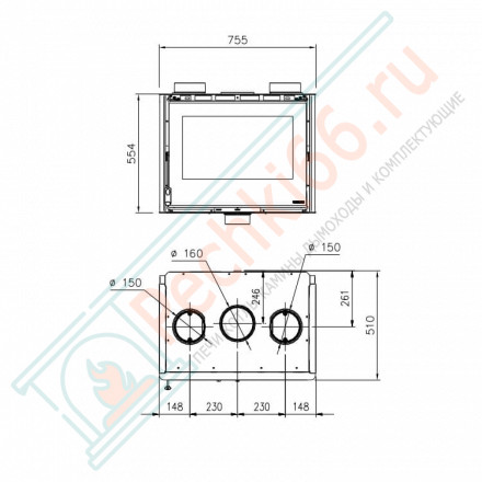 Каминная топка INSERTO 70 CRYSTAL 3 LATI (La Nordica)
