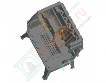 Чугунная печь Бахта, серый (ProMetall)