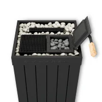 Электрическая паротермальная печь «ПАРиЖАР» ФутуРус 12 кВт в металлической облицовке, пульт в комплекте (Инжкомцентр ВВД) до 18 м3