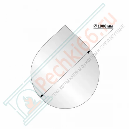 Лист предтопочный капля 1000*1000*2 мм