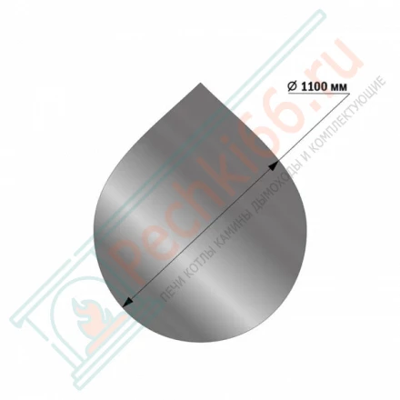 Лист предтопочный капля 1100*1100*2 мм