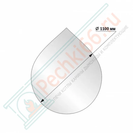 Лист предтопочный капля 1100*1100*2 мм