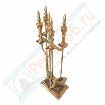 Набор каминный D51041АВ (4 предмета, 81см, античная латунь), на подставке