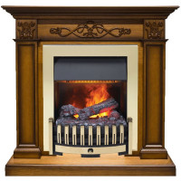 Электрический каминокомплект Verona - Дуб антик с очагом Danville Brass FB2 (Dimplex)