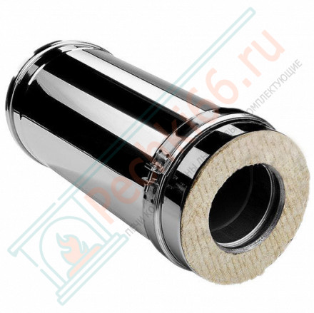 Сэндвич труба V50R с изол L=500 (AISI-321/0,8-AISI-304/0,5) d-120/220 (Вулкан-Cerablanket)
