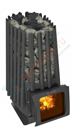Дровяная банная печь Grill'D Cometa 350 Vega Short Window Max