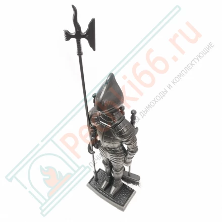 Набор каминный D98051BK Рыцарь большой (4 предмета, 110 см, черный), на подставке