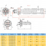 Блок-ТЭН с защитным колпаком ТЭНБ-12,00 кВт G2" (d=7,4) (Zota)