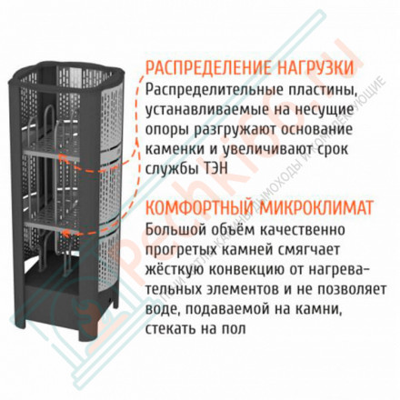 Электрокаменка GeoS RAIN-Pro 12 (Костёр) до 20 м3