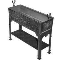 Мангал чугунный цельнолитой Спарта-2, с полкой (Литтех)