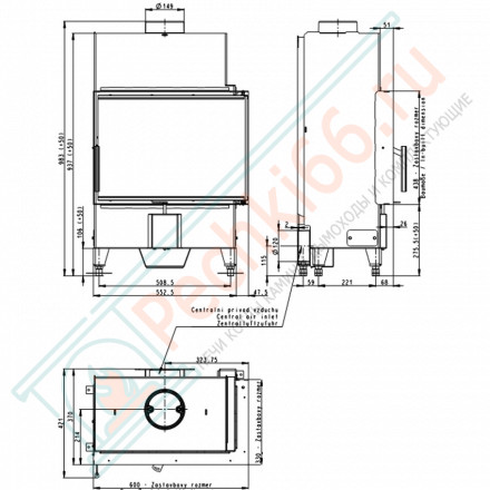 Каминная топка HEAT R/L 2G S 60.44.33.23 (Romotop)