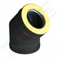 Отвод 15° V50R с изол (AISI-321/0,8-ОЦИНК-RAL/0,5) d-300/400 (Вулкан-Cerablanket)