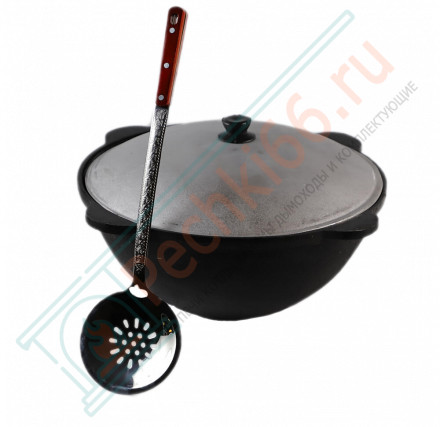 Узбекский чугунный казан круглое дно 12 л. (Наманган DAVR METALL)