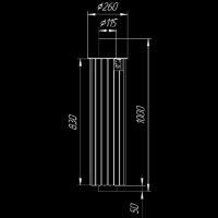 Дымоход - экономайзер Пироксенит наборный, d-115, L=1000 мм (Feringer)