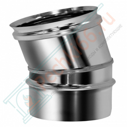 Отвод одностенный 15° (AISI-321/0,8мм) d-120 (Вулкан)