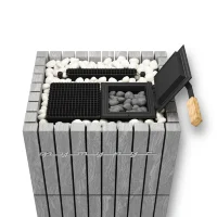 Электрическая паротермальная печь «ПАРиЖАР» ФутуРус 12 кВт, серпентинит бархат, пульт в комплекте (Инжкомцентр ВВД) до 18 м3