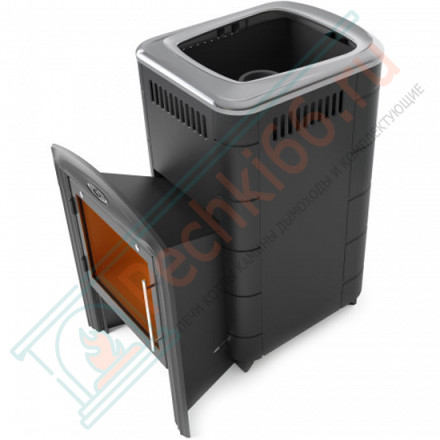 Чугунная печь для бани Тунгуска Cast Витра антрацит (T.M.F)